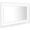 Image de vidaXL Miroir de salle de bain LED blanc 80x8,5x37 cm acrylique