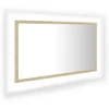 Image de vidaXL Miroir de salle de bain LED Chêne Sonoma 80x8,5x37 cm Acrylique