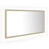 Image de vidaXL Miroir de salle de bain LED chêne Sonoma 90x8,5x37 cm acrylique