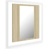 Image de vidaXL Armoire à miroir de salle de bain LED Chêne Sonoma 40x12x45 cm Acrylique