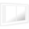 Image de vidaXL Armoire à miroir de salle de bain LED blanc 80x12x45 cm acrylique
