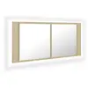 Image de vidaXL Armoire à miroir de salle de bain LED Chêne Sonoma 100x12x45 cm Acrylique