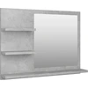 Image de vidaXL Miroir de salle de bain gris béton 60x10,5x45 cm Bois composite