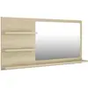 Image de vidaXL Miroir de salle de bain Chêne Sonoma 90x10,5x45 cm Bois composite