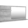 Image de vidaXL Miroir de salle de bain gris béton 90x10,5x45 cm Bois composite