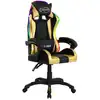 Image de vidaXL Chaise de jeu avec lumières LED RGB or et noir similicuir