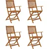 Image de vidaXL Ensemble de jardin 5 pièces pliable en bois massif d'acacia