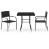 Image de vidaXL Ensemble de jardin 3 pièces Poly rotin noir
