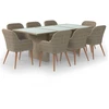 Image de vidaXL Ensemble de jardin 9 pièces Poly rotin brun