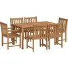 Image de vidaXL Ensemble de jardin à manger 7 pièces 150 x 90 cm teck massif