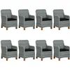 Image de vidaXL Salon de jardin 9 pièces avec coussins Poly rotin gris clair