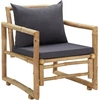 Image de vidaXL Chaises de jardin avec coussins 2 pcs. Bambou