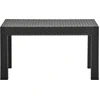 Image de vidaXL Table de jardin anthracite 58x58x41 cm PP rotin