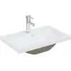 Image de vidaXL Lavabo encastré avec robinet 61x39x18 cm Céramique blanche