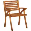 Image de vidaXL Chaises de jardin avec coussins 3 pcs. Bois massif acacia