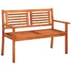 Image de vidaXL Banc de jardin 2 places avec support 120 cm en bois massif d'eucalyptus