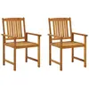 Image de vidaXL Chaises de jardin avec coussins 2 pcs. Bois massif acacia