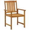 Image de vidaXL Chaises de jardin avec coussins 4 pcs. Bois massif acacia
