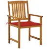 Image de vidaXL Chaises de jardin avec coussins 2 pcs. Bois massif acacia