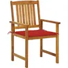 Image de vidaXL Chaises de jardin avec coussins 4 pcs. Bois massif acacia