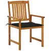 Image de vidaXL Chaises de jardin avec coussins 4 pcs. Bois massif acacia