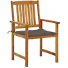 Image de vidaXL Chaises de jardin avec coussins 2 pcs. Bois massif acacia
