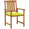 Image de vidaXL Chaises de jardin avec coussins 4 pcs. Bois massif acacia