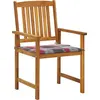 Image de vidaXL Chaises de jardin avec coussins 4 pcs. Bois massif acacia