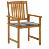Image de vidaXL Chaises de jardin avec coussins 4 pcs. Bois massif acacia