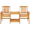 Image de vidaXL Chaises de jardin avec table de thé et coussins en acacia massif