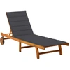 Image de vidaXL Bain de soleil avec support acacia massif