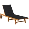 Image de vidaXL Bain de soleil avec support acacia massif