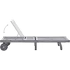 Image de vidaXL Chaise longue avec support Gris acacia bois massif