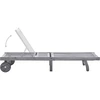 Image de vidaXL Chaise longue avec support Gris acacia bois massif
