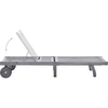 Image de vidaXL Chaise longue avec support Gris acacia bois massif
