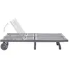 Image de vidaXL Bain de soleil 2 personnes avec support Gris acacia massif