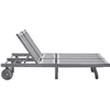 Image de vidaXL Bain de soleil 2 personnes avec support Gris acacia massif