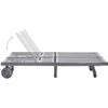Image de vidaXL Bain de soleil 2 personnes avec support Gris acacia massif