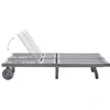 Image de vidaXL Bain de soleil 2 personnes avec support Gris acacia massif