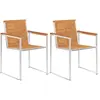 Image de vidaXL Chaises de jardin avec coussins 2 pcs. Bois massif acacia et acier