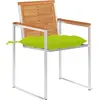 Image de vidaXL Chaises de jardin avec coussins 2 pcs. Bois massif acacia et acier