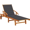Image de vidaXL Bain de soleil avec support acacia massif