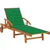 Image de vidaXL Bain de soleil avec support acacia massif