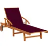 Image de vidaXL Bain de soleil avec support acacia massif