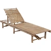 Image de vidaXL Bain de soleil de jardin avec support en bambou