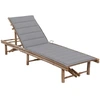 Image de vidaXL Bain de soleil de jardin avec support en bambou