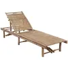 Image de vidaXL Bain de soleil de jardin avec support en bambou