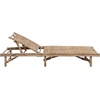 Image de vidaXL Bain de soleil de jardin avec support en bambou