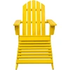 Image de vidaXL Chaise de jardin Adirondack avec pied en bois massif de sapin jaune