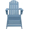 Image de vidaXL Chaise de jardin Adirondack avec pied en bois massif de sapin bleu
